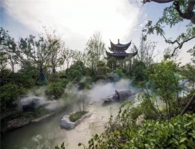 鄭州園博園景觀造霧